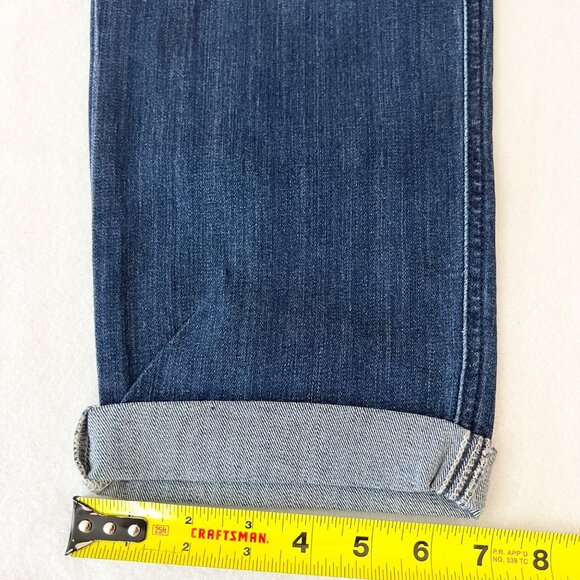 NWT Seven7 Women's Blue Weekend Easy Fit Boyfriend Jeans Size 12 Rolled Cuff - Picture 11 of 15